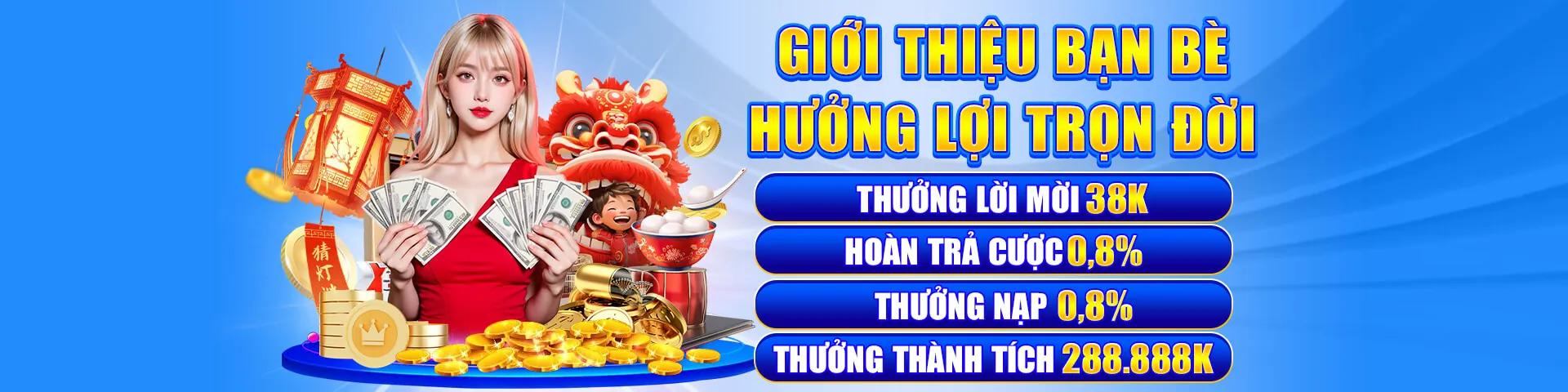 Hình ảnh tiêu đề chính thể hiện sự sang trọng và độc quyền của chương trình VIP lode88